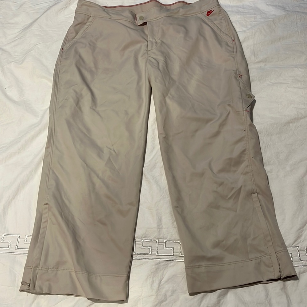 Nike Golf Capris:  khaki with pink accents